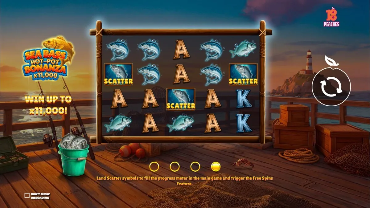 Three Scatter symbols landing to fill the base-game progress meter — the trigger into the free-spins round where the cash Wilds and multipliers do their best work.